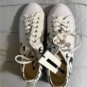 McQ by Alexander McQueen White and Black Sneakers